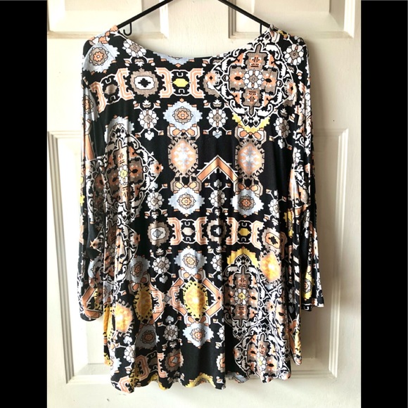 🌺 Ruby Rd. Multicolor Patterned Blouse XL - Picture 4 of 4